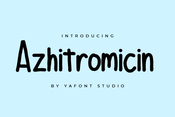 Azhitromicin: A Handwritten Font for Crafting with Charm