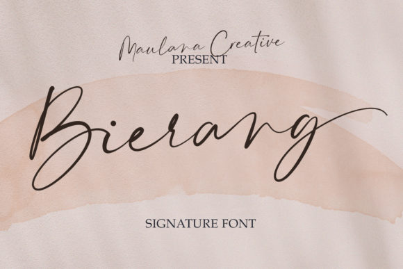 Bierang: A Script Font with Heartfelt Charisma