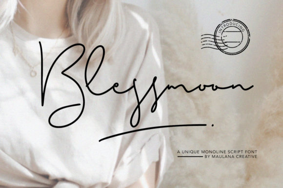 Blessmoon: A Delicate Handwritten Font for Editorial Elegance