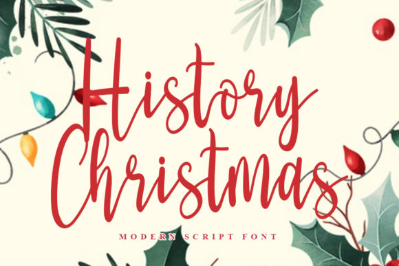 History Christmas Font: A Romantic Script for Craft Creators